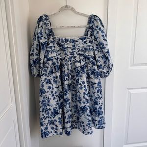 Emerson Ruched Sleeve Mini Dress